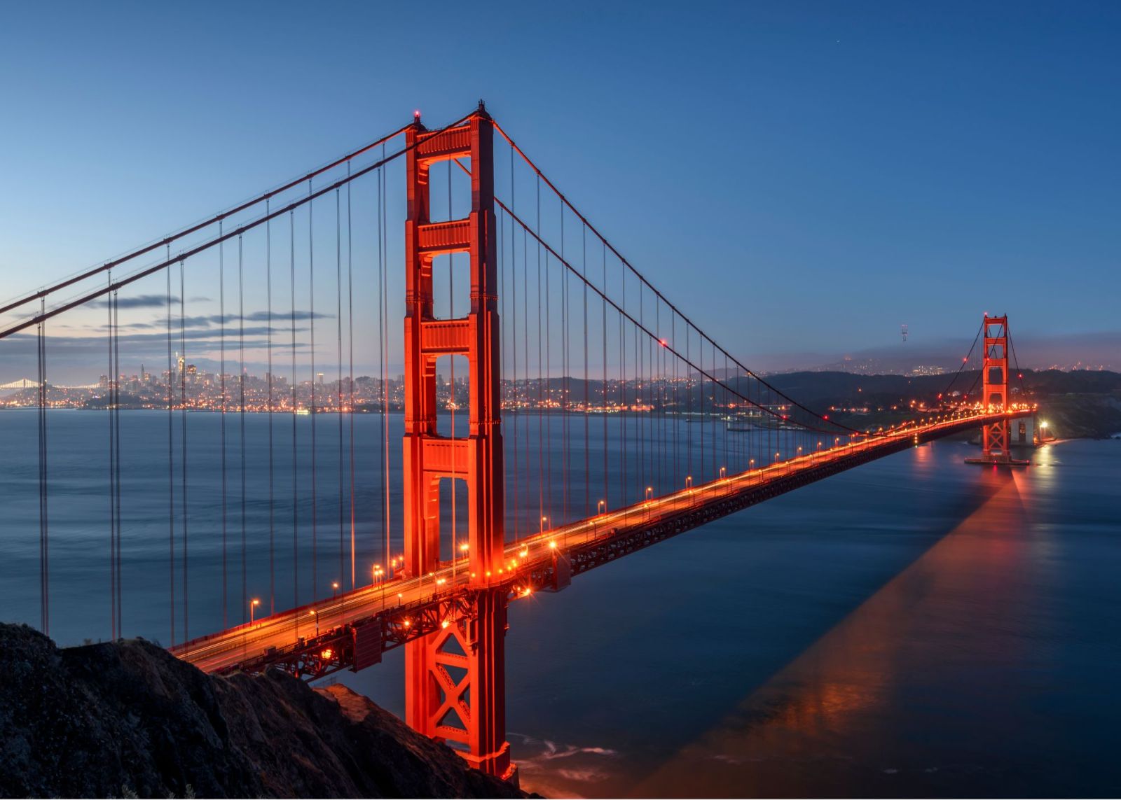 ponte imensa em vermelho - golden gate de san francisco